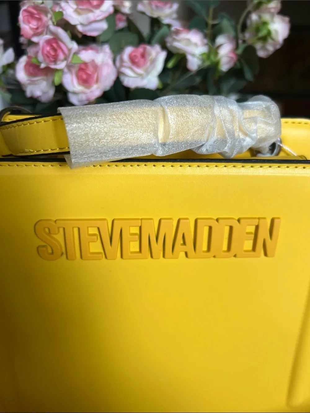 Steve Madden Bright Yellow Structured Satchel new tags on